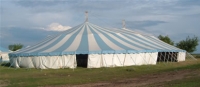 Tent where the local congregations reach the community