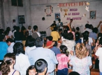 The first interdenominational service in Belen