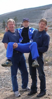 Robert, Greig, and Pastor Jorma
