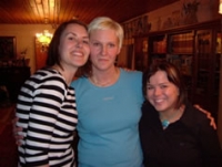 The blonde-haired woman was healed of TMJ