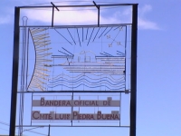Piedra Buena flag in metal